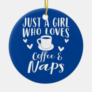 Koffie- en kranen-kleding Funny Nap Lovers Design Keramisch Ornament