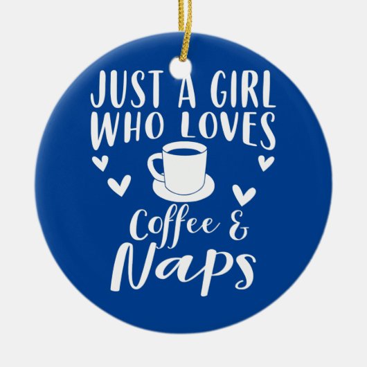Koffie- en kranen-kleding Funny Nap Lovers Design Keramisch Ornament (Voorkant)
