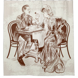 koffie en liefde douchegordijn