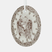 koffie en liefde glas ornament (Voorkant links)