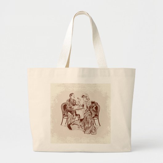 koffie en liefde grote tote bag (Voorkant)