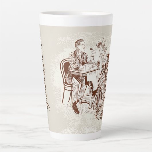 koffie en liefde latte mok (Voorkant)