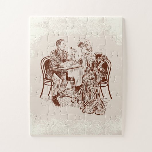 koffie en liefde legpuzzel (Verticaal)