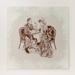 koffie en liefde legpuzzel