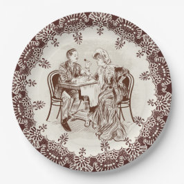 koffie en liefde papieren bordje