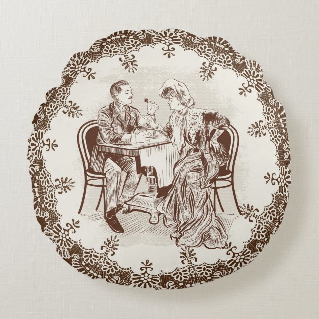 koffie en liefde rond kussen (Voorkant)