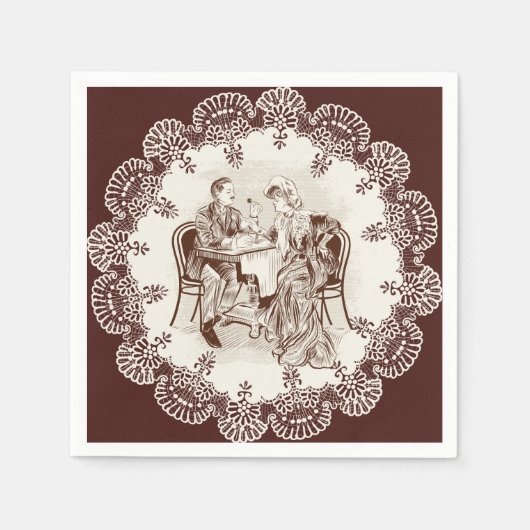 koffie en liefde servet (Voorkant)