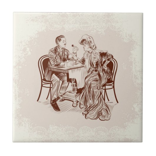 koffie en liefde tegeltje (Voorkant)