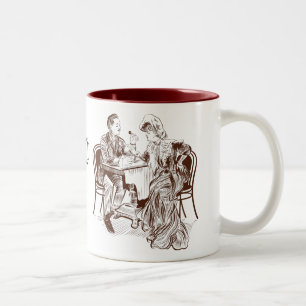 Koffie en liefde tweekleurige koffiemok