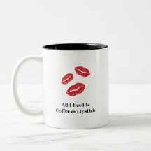 Koffie- en lipstick-Mok