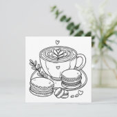 Koffie en macaron | Kleur mij (Staand voorkant)