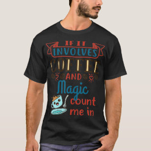 Koffie- en magische-Cutomatische Show-uitvoerder T-shirt