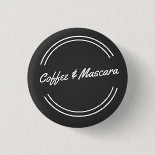 Koffie en Mascara Ronde Button 3,2 Cm
