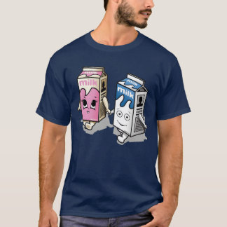 Koffie en melk grappig t-shirt
