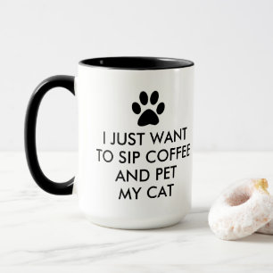 Koffie en mijn kat groot mok
