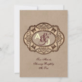 Koffie en monogram chocolade kaart (Achterkant)