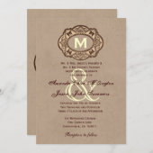 Koffie en monogram chocolade kaart (Voorkant / Achterkant)