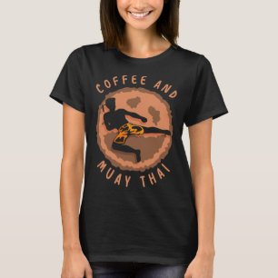 Koffie en Muay Thai vechtsporter boksen H T-shirt