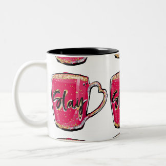 Koffie en ochtendmotivatie tweekleurige koffiemok