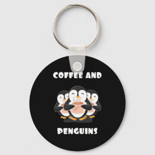 Koffie en pinguïns sleutelhanger