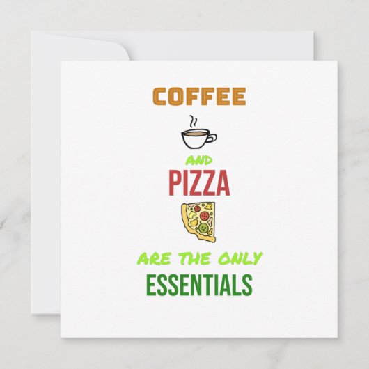 Koffie en Pizza Kaart (Voorkant)