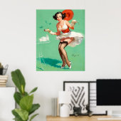 Koffie en pop omhoog poster (Thuiskantoor)