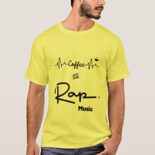 Koffie en Rap Muziek T-shirt