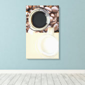 Koffie en room canvas afdruk (Insitu (Houten vloer))