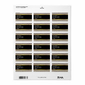 Koffie- en Sage-iKat ZigZag-patroon Etiket (Full Sheet)