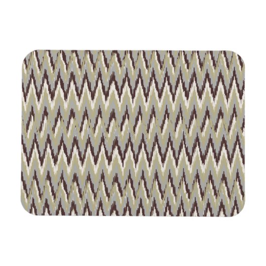 Koffie- en Sage-iKat ZigZag-patroon Magneet (Horizontaal)