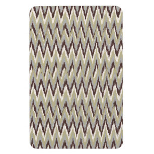 Koffie- en Sage-iKat ZigZag-patroon Magneet