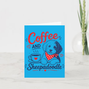 Koffie En Sheepadoodle Moeder Fpirate Held Doggo P Kaart