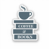 Koffie en Sticker van boeken (Voorkant)
