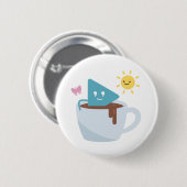 Koffie en Sunshine Selby Ronde Button 5,7 Cm (Voorkant /achterkant)