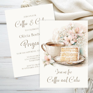 Koffie en taart Baby shower Kaart