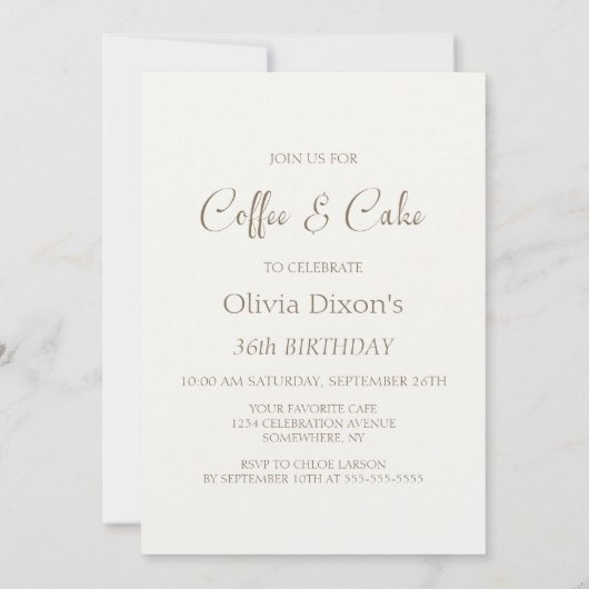 Koffie en taart elke verjaardag kaart (Achterkant)