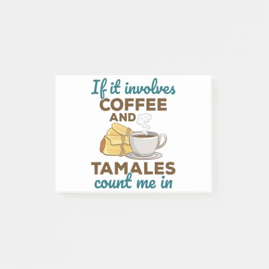 Koffie en Tamales Mexican Food Lover Post-it® Notes (Voorkant)