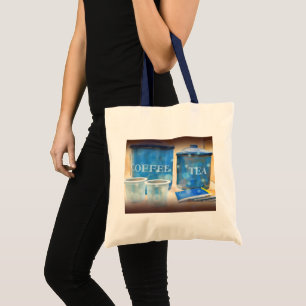 Koffie en thee Afbeelding Canvas tas