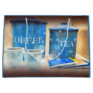 Koffie en thee Afbeelding geschenktas Groot Cadeauzakje
