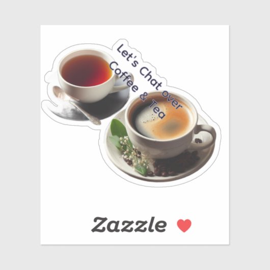 Koffie en thee sticker (Vel)