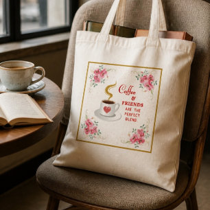 Koffie en vrienden de perfecte mix tote bag