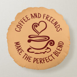 Koffie en vrienden, maak het perfecte mengsel rond kussen