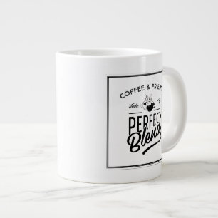 Koffie en vrienden maken het perfecte mengsel jumbo beker