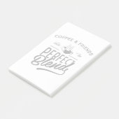 Koffie en vrienden maken het perfecte mengsel post-it® notes (Schuin)