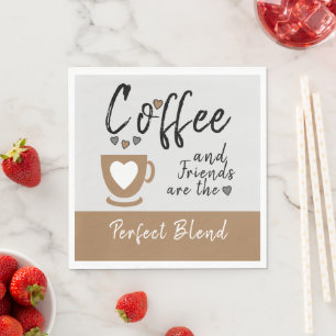 Koffie en vrienden perfect bruin mengen servet