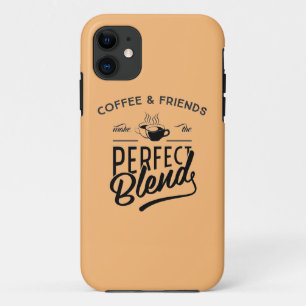 Koffie en vrienden vormen het perfecte mengsel iPhone 11 hoesje