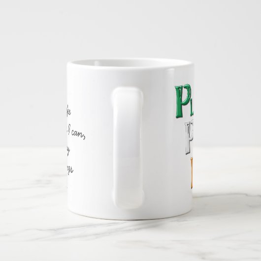 Koffie- en Whiskey-server met logo Extra Grote Mok (Achterkant)