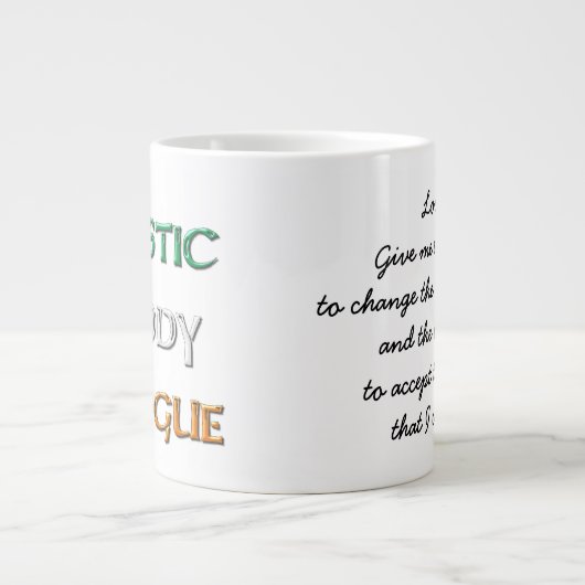 Koffie- en Whiskey-server met logo Extra Grote Mok (Voorkant)