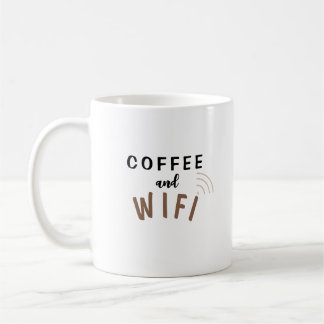 Koffie en WiFi - Mok voor het nippen van koffie en