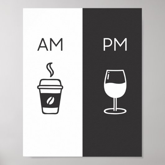 Koffie en wijn - am/m poster (Voorkant)